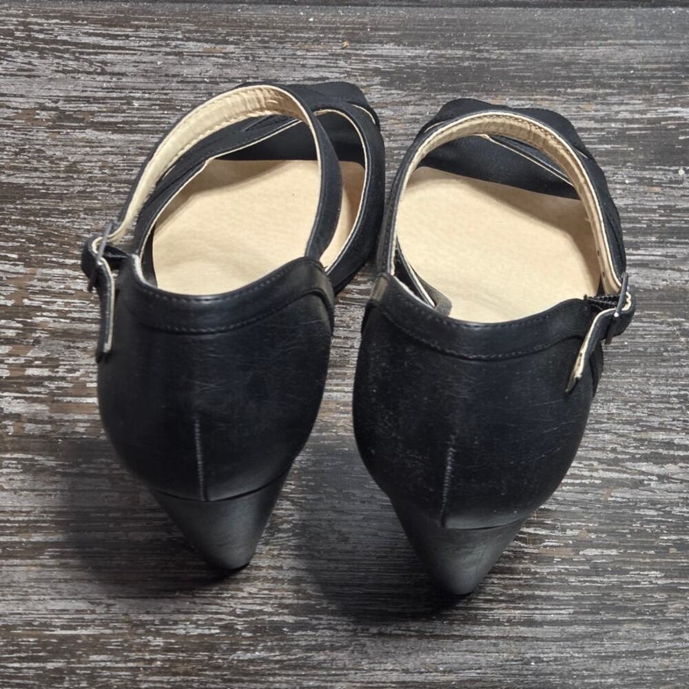 Mix No 6 Women's Black Melly Peep Toe Heel Ankle Strap Buckle Closure Size 10 - Picture 4 of 5